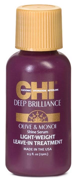 Сыворотка-шелк для волос несмываемая CHI Deep Brilliance Shine Serum Light Weight Leave-In Treatment 15 мл - фото 1