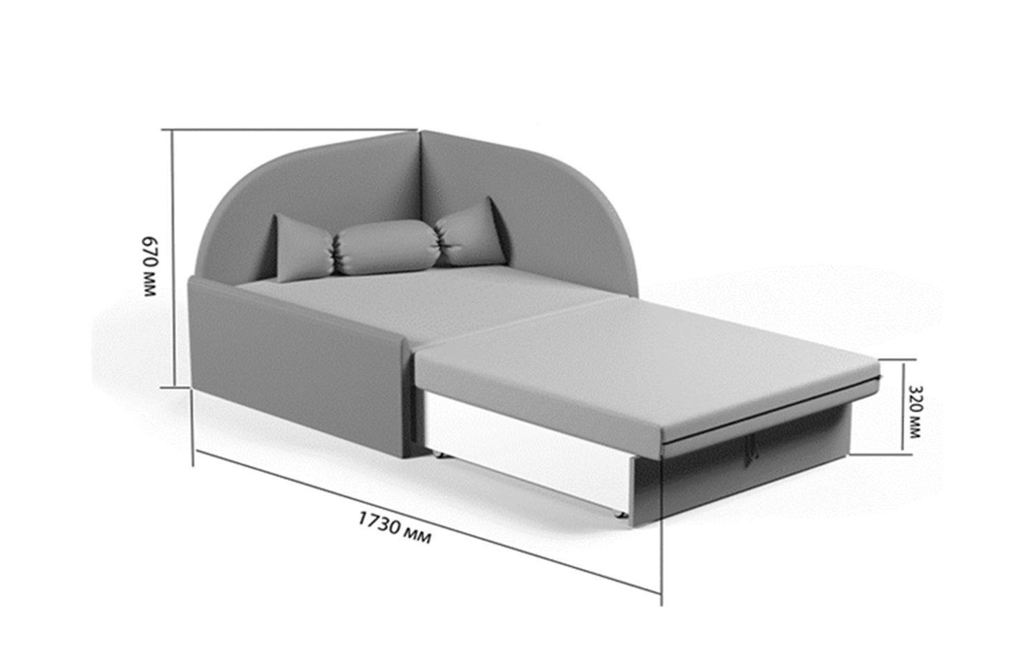 Диван-міні розкладний Viorina-Deko Etna Малютка 01 ЛДСП/тканина Чорний - фото 5 Диван-міні розкладний Viorina-Deko Etna Малютка 01 ЛДСП/тканина Чорний - фото 5