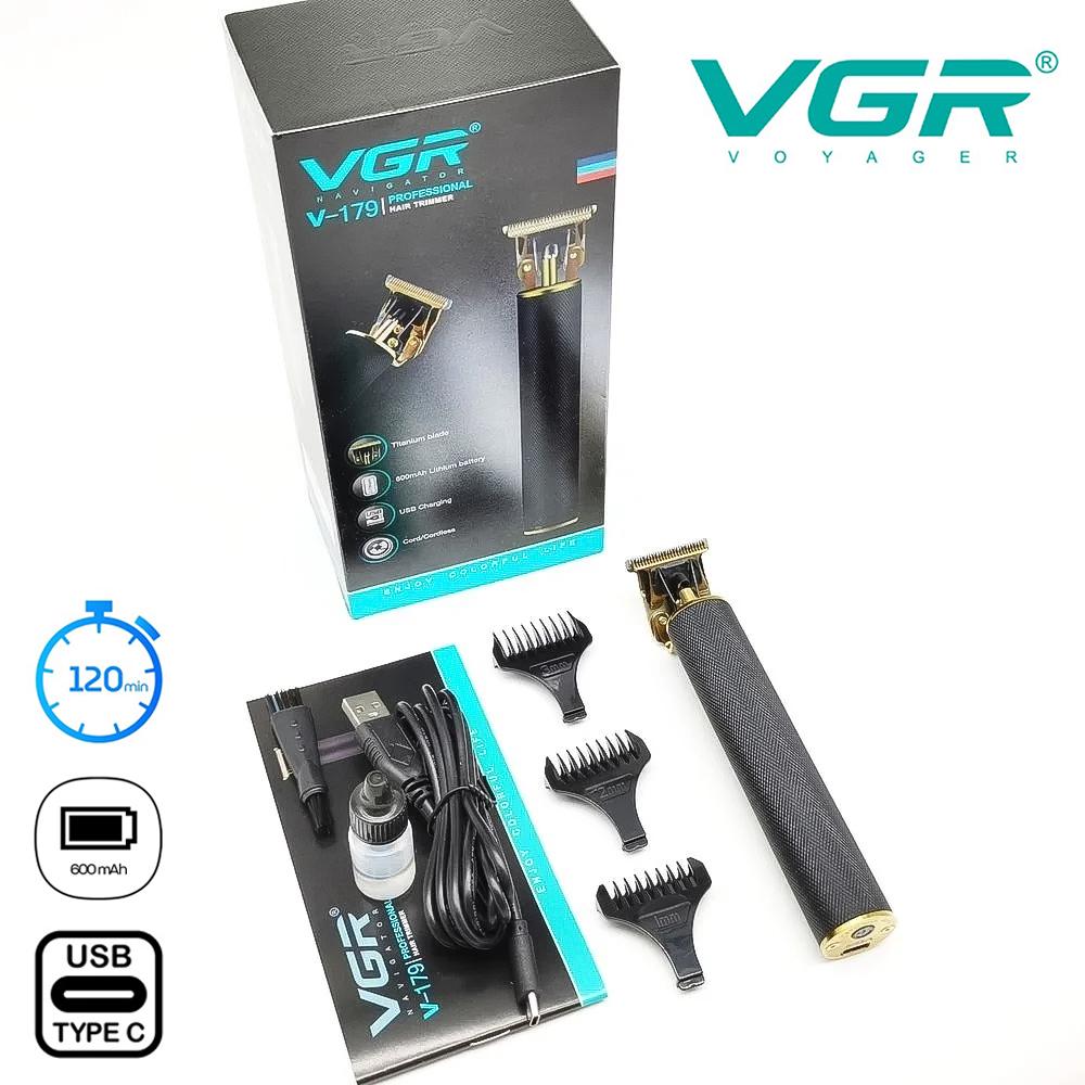 Машинка для стрижки волосся VGR-Voyager V179 Professional Чорний (1009084-Black) - фото 2