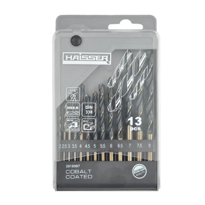 Набор сверл по металлу Haisser 2018907 кобальтовое покрытие HSS 13 ед. (2018907)