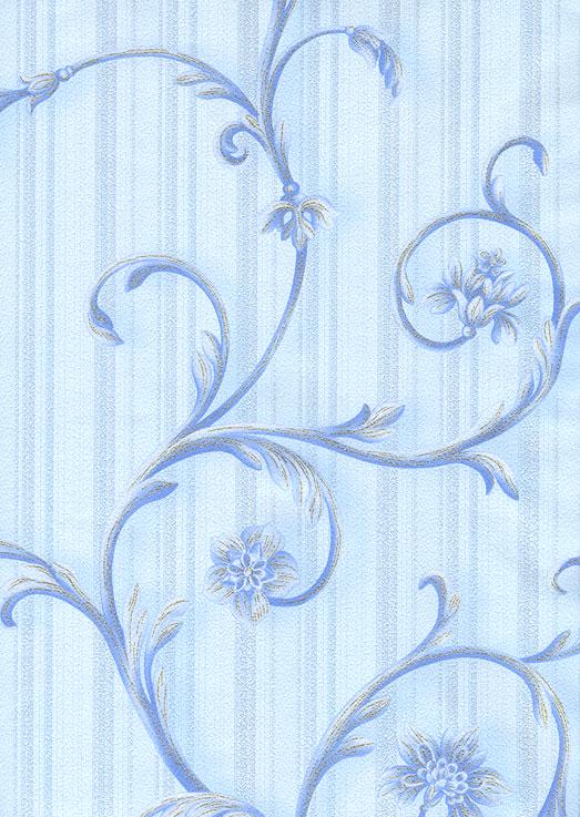 Обои тисненные Эксклюзив Люкс на бумажной основе 0,53х10,05 м Голубой (020-02)