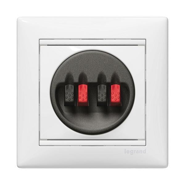 Розетка двойная Legrand Valena для акустических колонок Белый (774424)