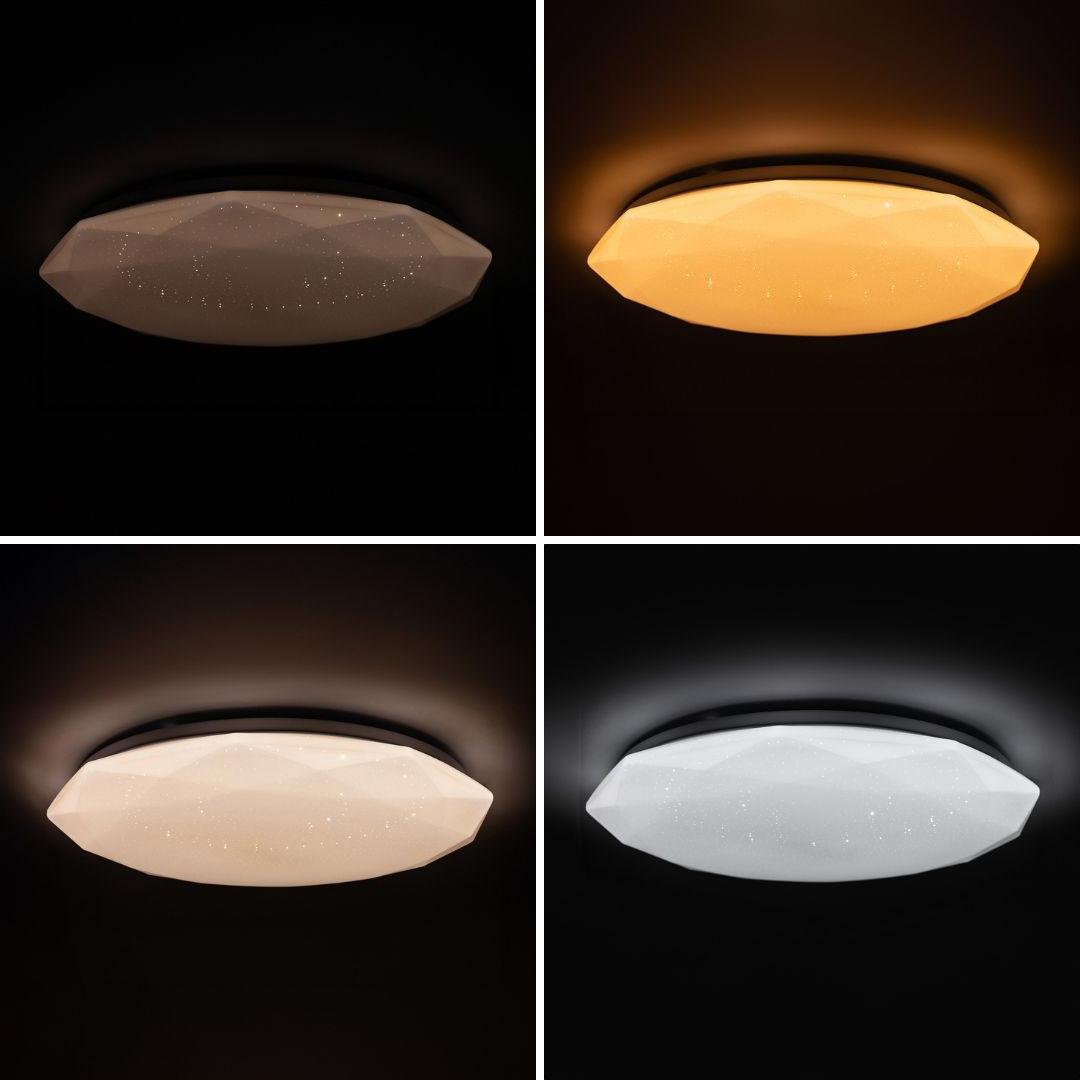 Потолочный светильник Vestum DIAMANT звездное небо 80W 3000К-6500К с ДУ 495х58 мм - фото 2 Потолочный светильник Vestum DIAMANT звездное небо 80W 3000К-6500К с ДУ 495х58 мм - фото 2