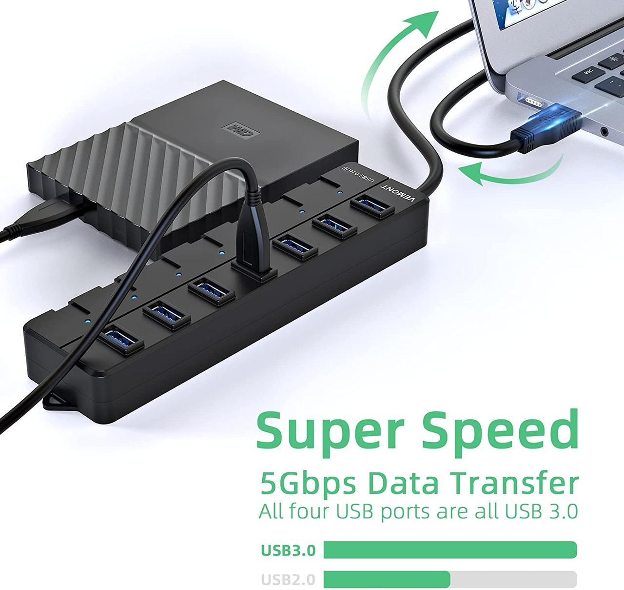 Концентратор USB Vemont (1652334599) - фото 2 Концентратор USB Vemont (1652334599) - фото 2