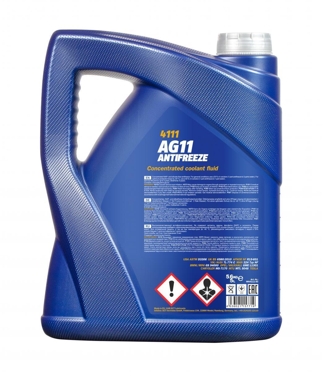 Концентрат антифризу Mannol 4111 Longterm Antifreeze AG11 5 л Синій (MN4111-5) - фото 2