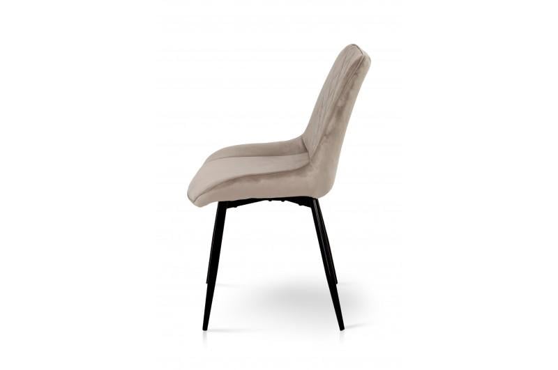 Кухонний стілець Мікс Меблі Korfu велюр Мокрий пісок/Чорний - фото 5