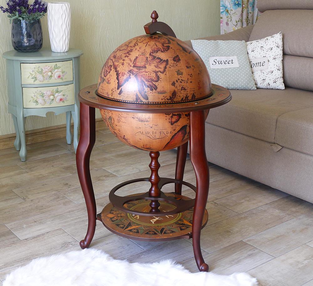 Минибар Гранд Презент Глобус Континенты 45 см Кофейный (45046N-M)