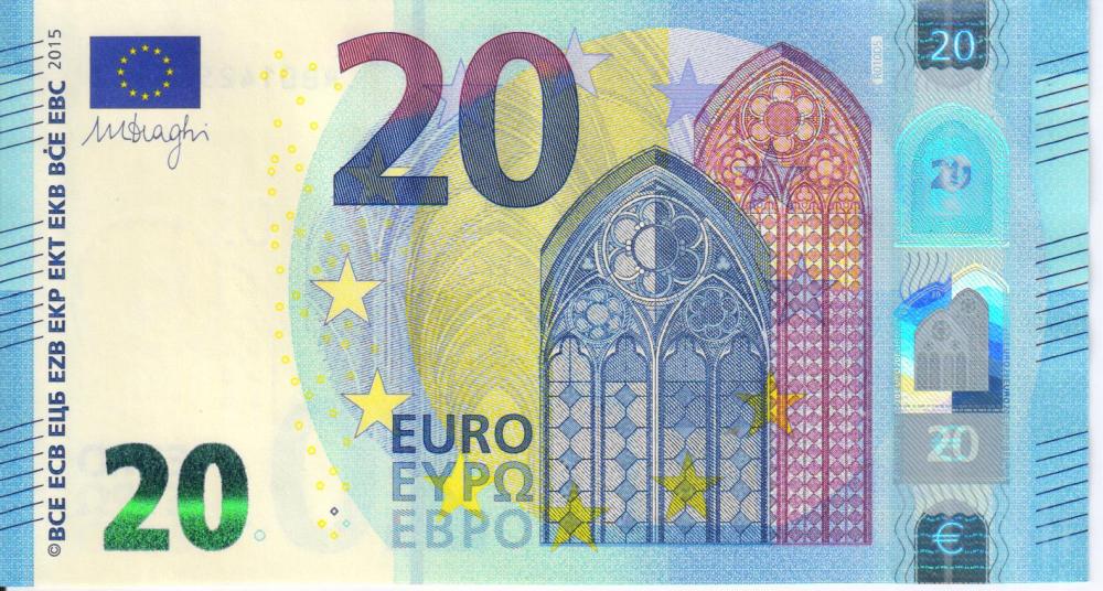 Колекційна банкнота Німеччина 20 євро 2015 RB R010 UNC (Б05418)