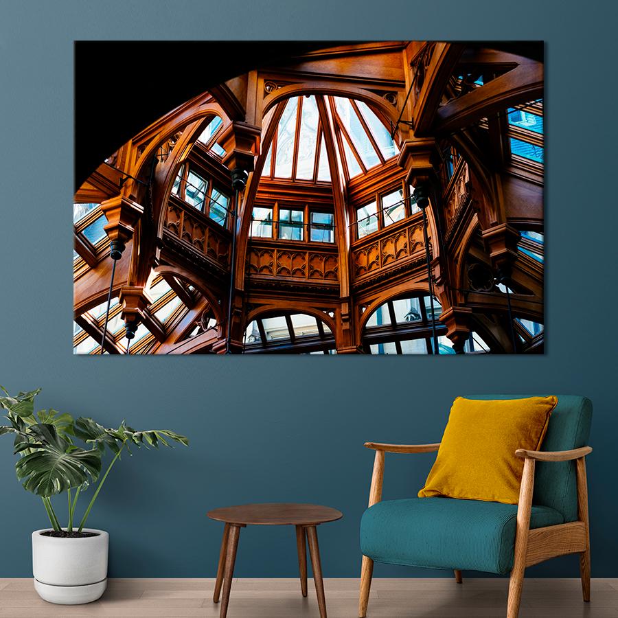 Картина город Изысканный особняк 120x80 см (A608-1)