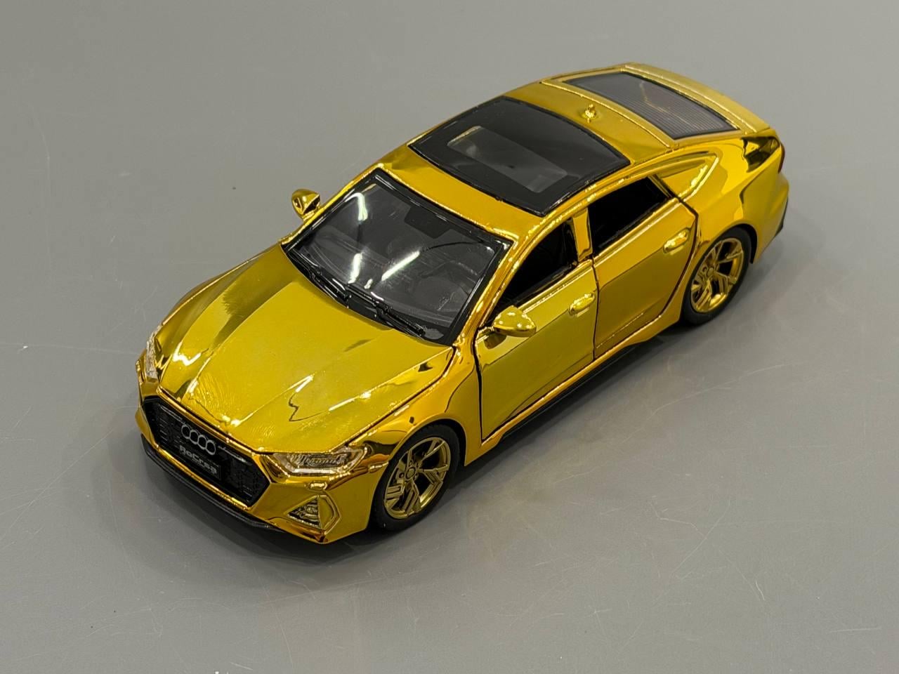 Машинка металлическая АвтоЕксперт Audi A7 1:32 свет/звук Желтый (ТК 6411)