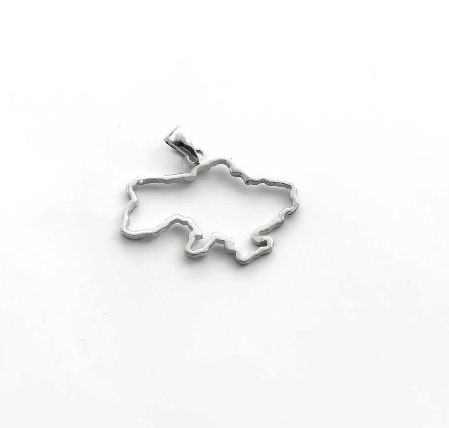Кулон Maxi Silver 9168 Контур карты Украины (89168)