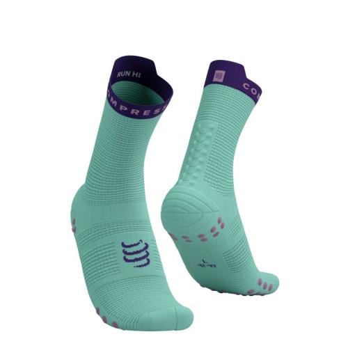 Шкарпетки Compressport Pro Racing Socks V4.0 Run High T1 Shell Blue/Purple - фото 1