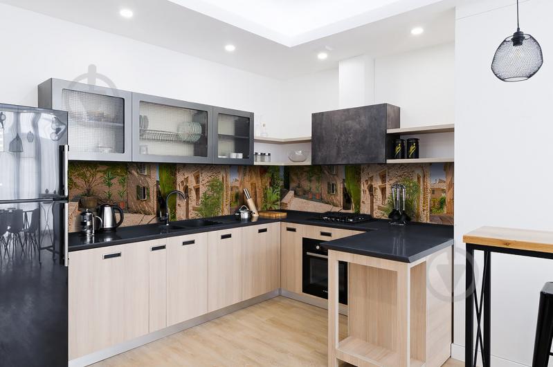 Скинали на кухню Zatarga «Южный Город» 600х2500 мм виниловая 3Д наклейка кухонный фартук самоклеящаяся Z180647