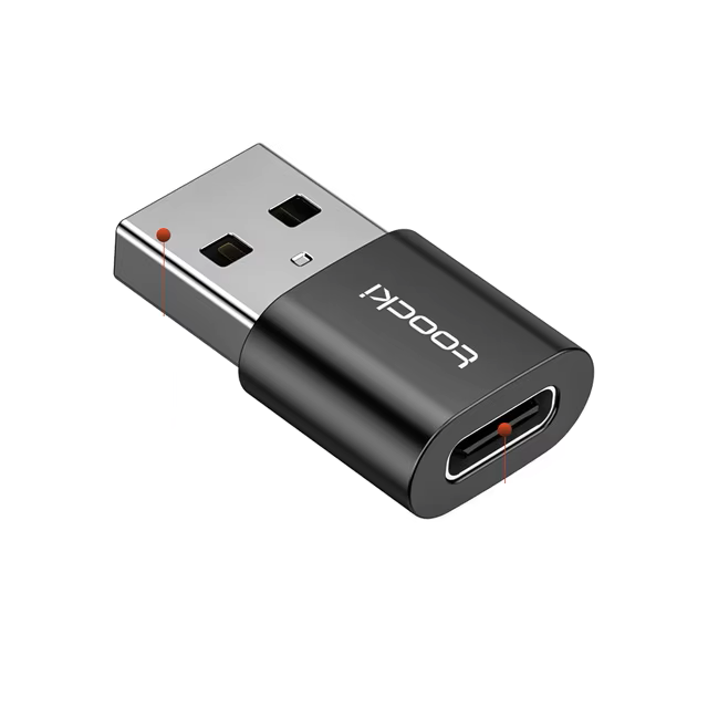 Адаптер Toocki OTG 2.0 USB A-Type C Черный (TQ-OTG01ACBLK)