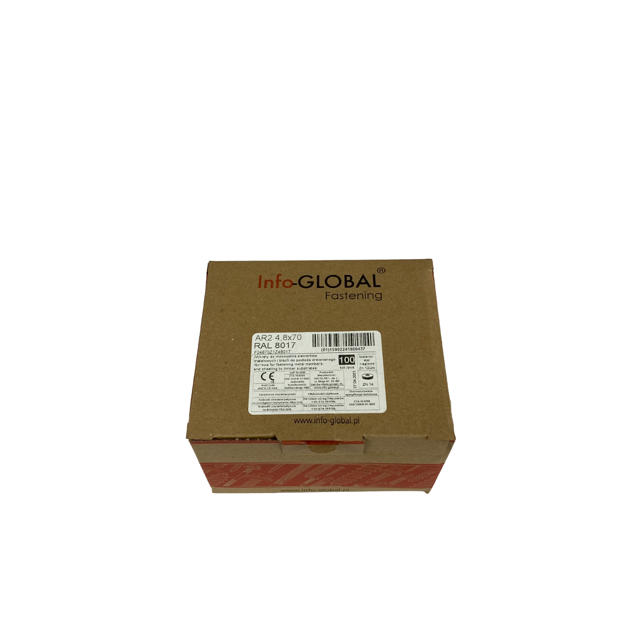 Кровельный саморез Info-Global 4,8×70 мм по дереву с шайбой EPDM (RAL 8017) Кровельный саморез Info-Global 4,8×70 мм по дереву с шайбой EPDM (RAL 8017)