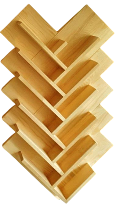 Полка для вина настенная из дерева Атикаши 12 Карри (ПНК-223003)