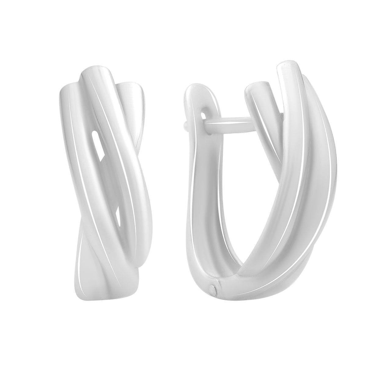 Серьги серебряные LoveR с переплетенным дизайном