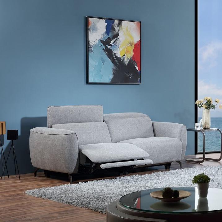 Диван-софа двухместный Ветро Валентино металл/дерево ткань шенилл Серый/Черный