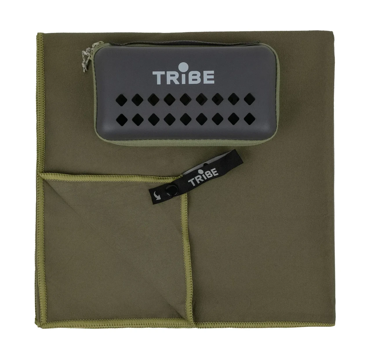Полотенце из микрофибры Tribe Pocket Towel в чехле S 40х80 см (T-LC-0001-S-army-green) - фото 1 Полотенце из микрофибры Tribe Pocket Towel в чехле S 40х80 см (T-LC-0001-S-army-green) - фото 1