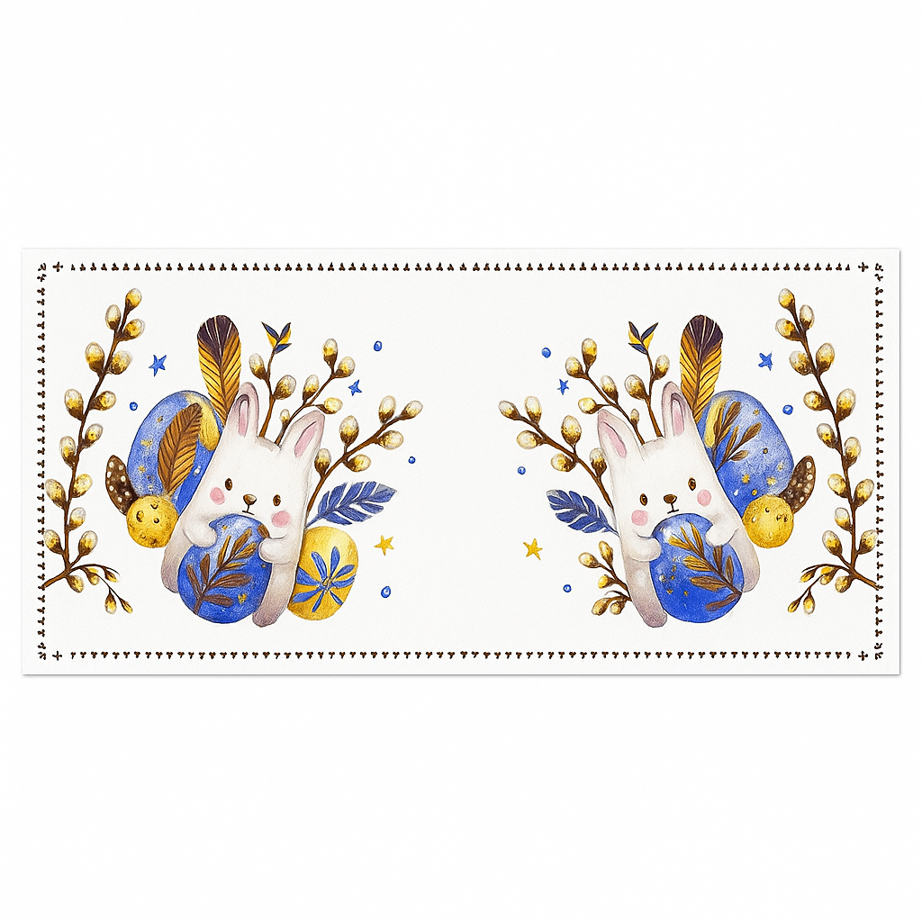 Салфетка на стол для корзины Presentville Кролик и писанки (SLF_22U001)