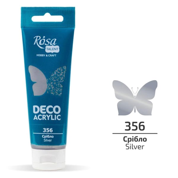 Акриловая краска для декора ROSA Talent 352 металлик 75 мл Античное серебро (322152) - фото 1 Акриловая краска для декора ROSA Talent 352 металлик 75 мл Античное серебро (322152) - фото 1