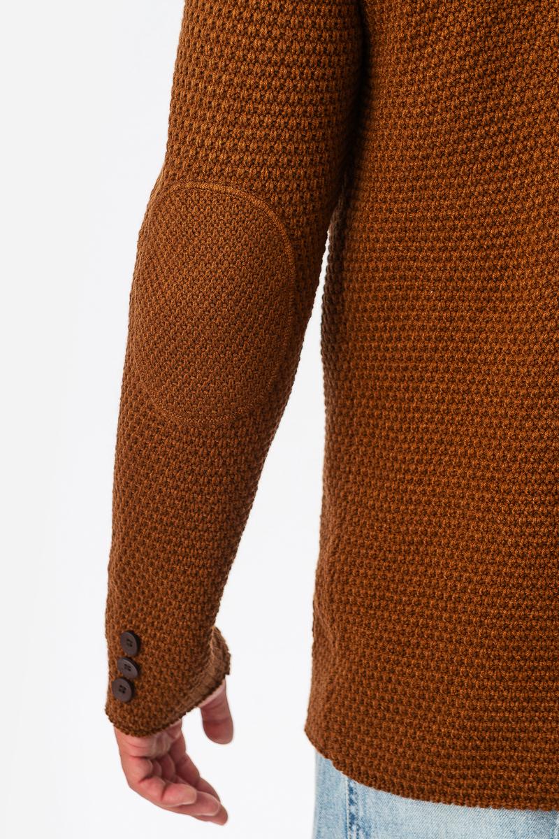 Піджак трикотажний на двух ґудзиках SVTR р. 54 Коричневий (398) - фото 6 Піджак трикотажний на двух ґудзиках SVTR р. 54 Коричневий (398) - фото 6