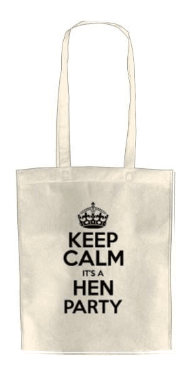 ЭКО-сумка для шопинга Keep calm Its a hen party ЭКО-сумка для шопинга Keep calm Its a hen party