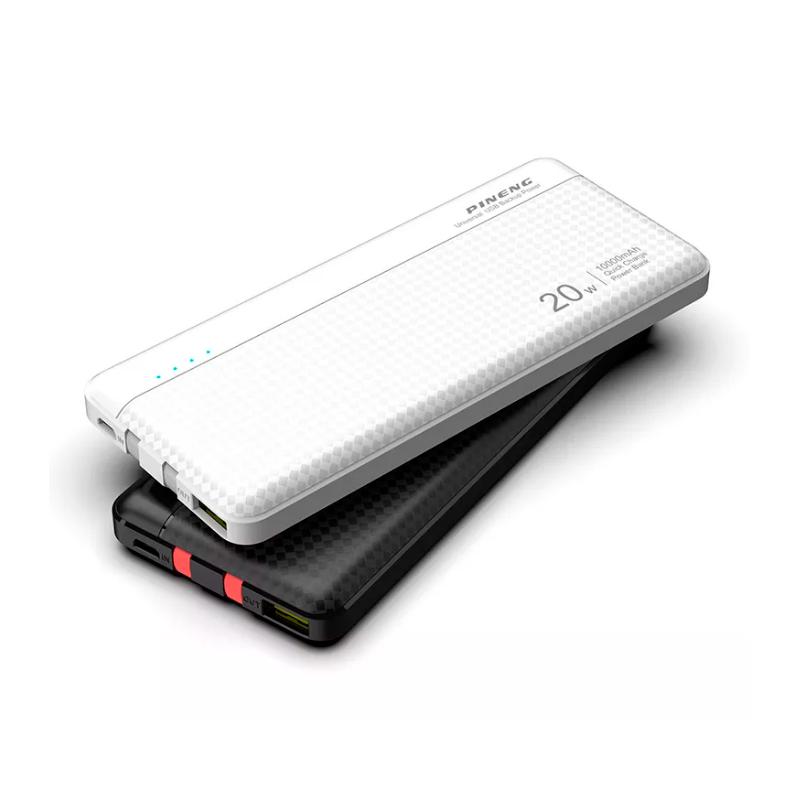 Повербанк Pineng PN-856 Type-C PD/QC 20W 10000 mAh White (85600) - фото 2