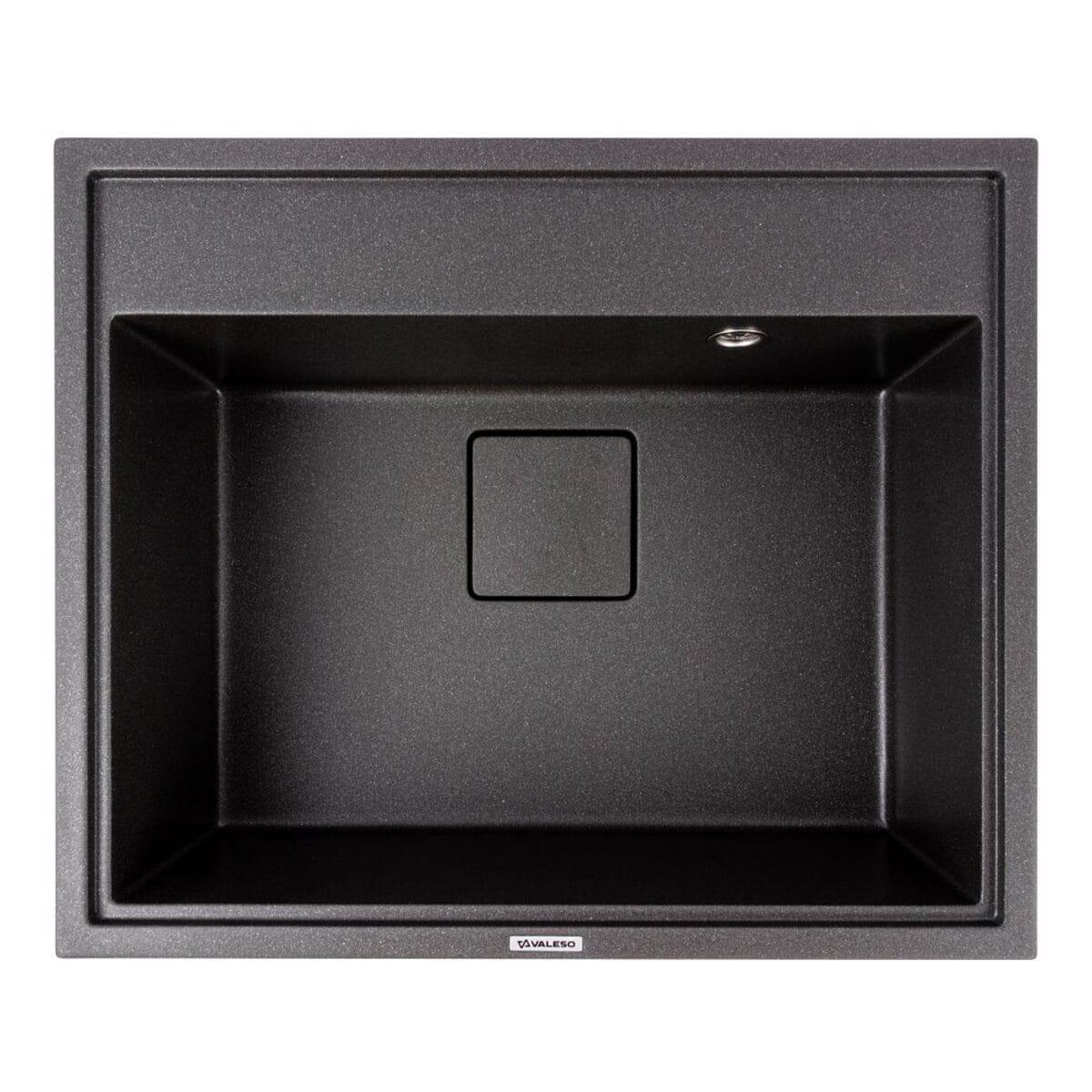 Мойка гранитная Valeso Sherlit 600х500 врезная прямоугольная Морион матовый (PLTM-SP000049291)