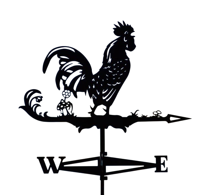 Флюгер на дах маленький Півник 2 на альтанку/криницю/огорожу 65x45 см (1092343)