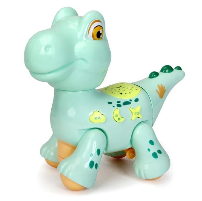 Интерактивная игрушка JSL TOYS Animal Paradise танцующий динозавр с проектором Голубой (SUN2274)