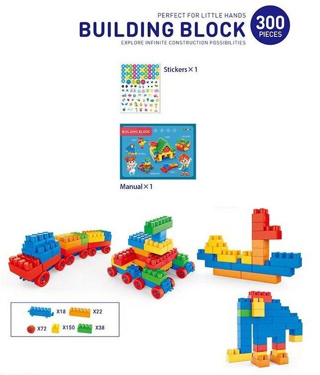 Конструктор Building Blocks 300 деталей/наліпки Multicolor (150502) - фото 2 Конструктор Building Blocks 300 деталей/наліпки Multicolor (150502) - фото 2