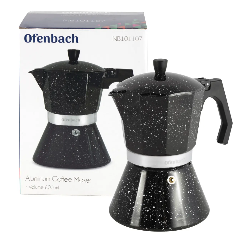 Кавоварка гейзерна Ofenbach KM-101107 600 мл з алюмінію (NA002414)
