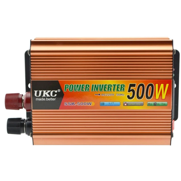 Інвертор автомобільний UKC AC/DC 500W 12V SSK (14-36- 500UKC)