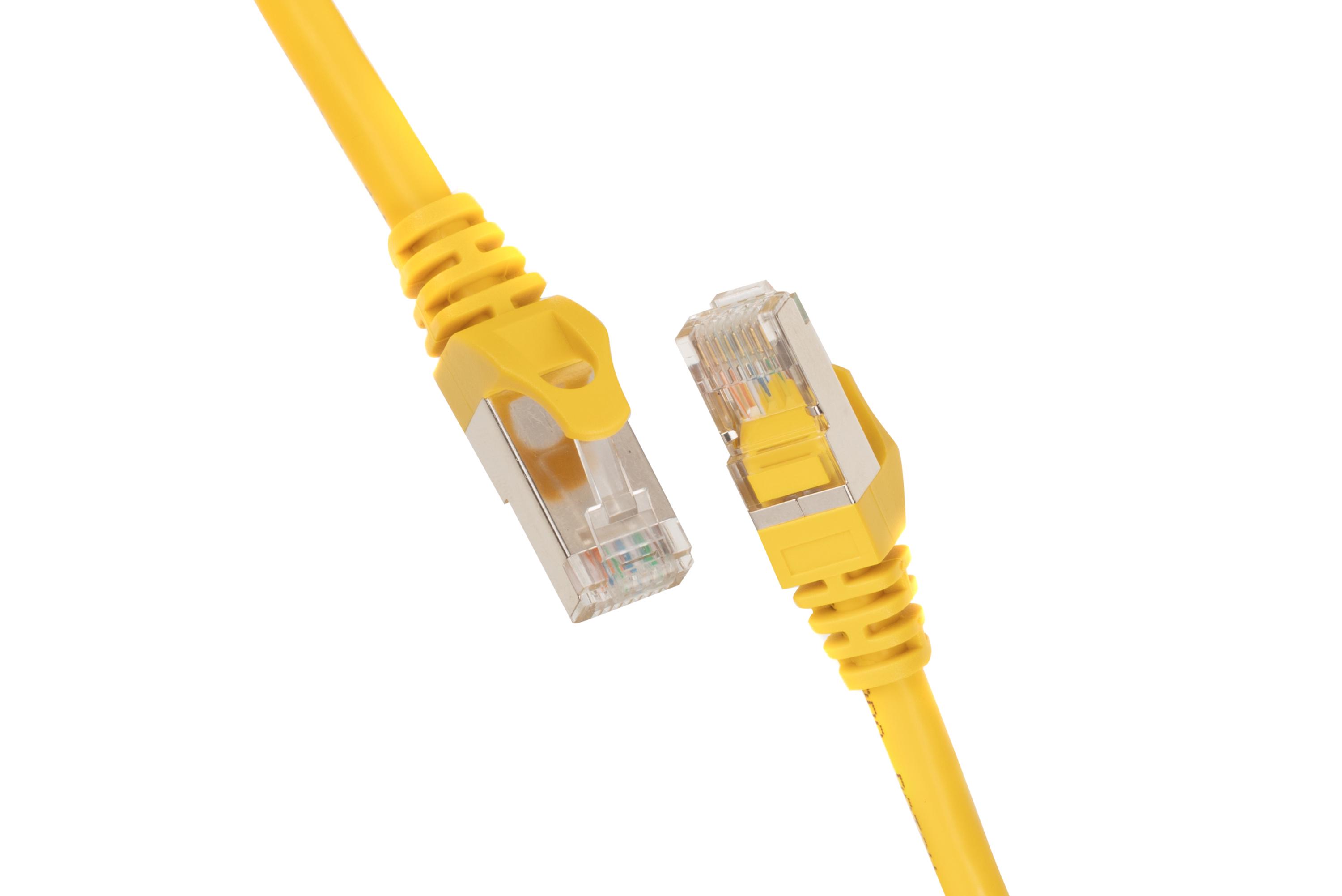 Патч-корд 2E Cat 6 27AWG 0,5 м з подвійним екрануванням S-FTP Жовтий (2E-PC6SFTPCOP-050YLW) - фото 2