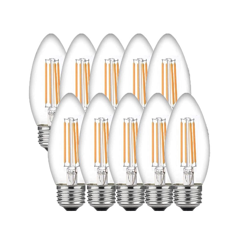 Набор декоративных ламп филаментных ETRON Filament 10 шт. 4W C37 4200K 220V E27 (23821)