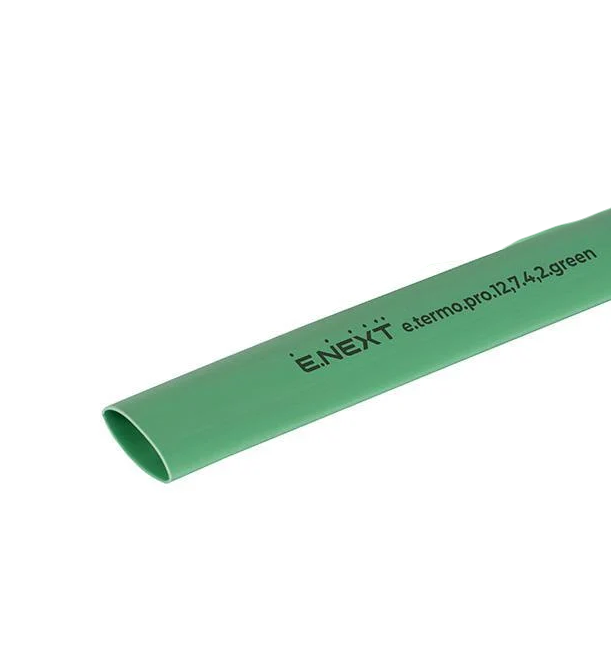 Изоляционная трубка термоусадочная E.NEXT e.termo.pro.19,1.6,3.green Ø 19,1/6,3 мм с клеевым слоем 1 м Зеленый (p092045)
