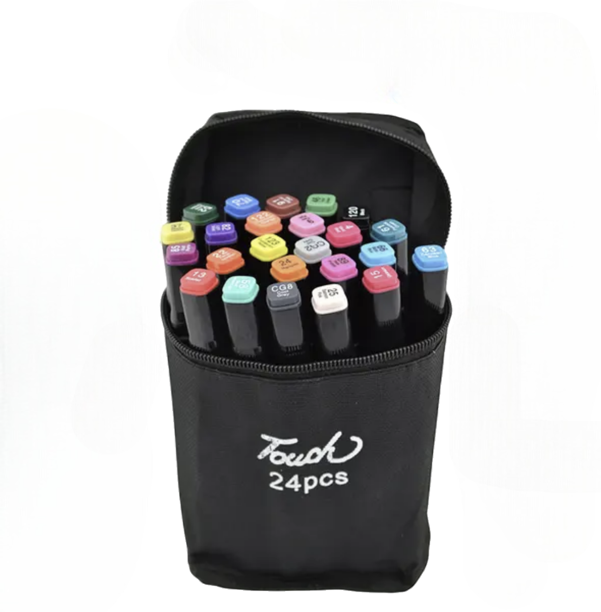 Набір маркерів двосторонніх Kayfovo TC для малювання та скетчингу 24 шт. в сумці (28901)