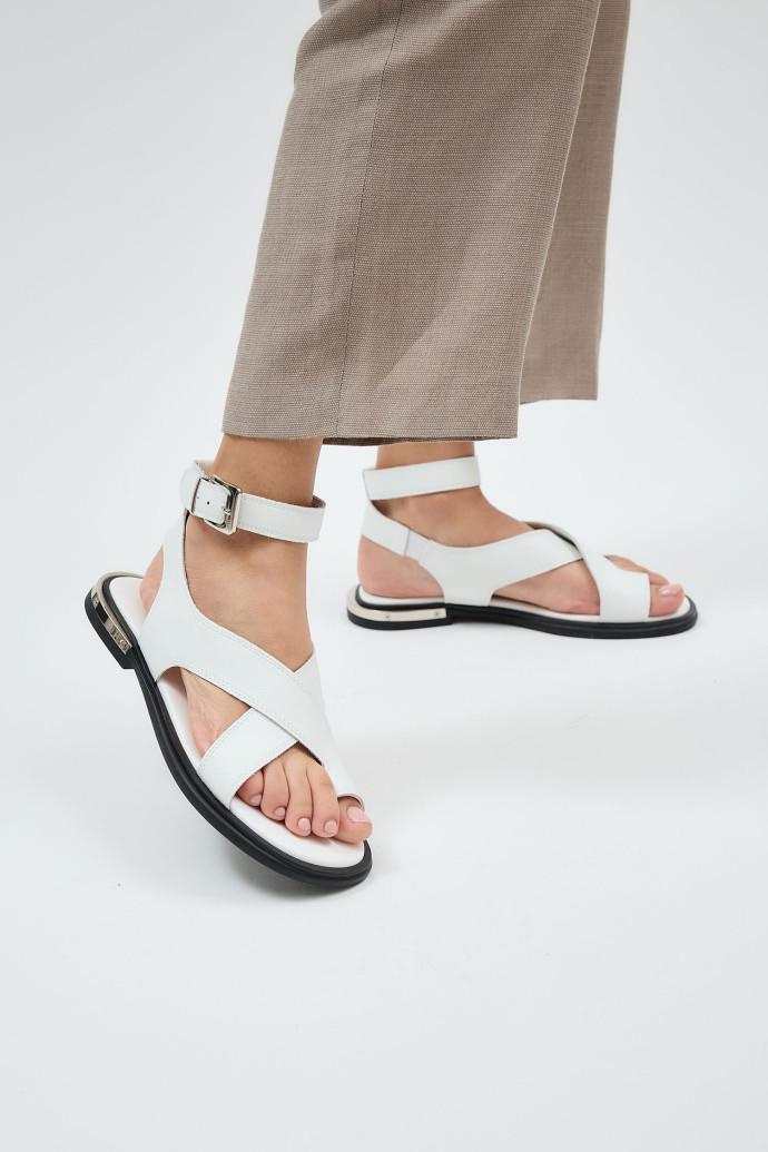 Босоножки женские LONZA кожаные р. 38 Белый (196069) - фото 3