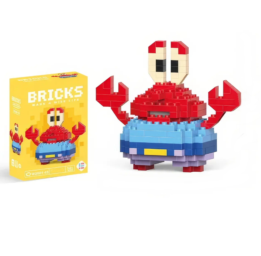 Конструктор фігурка BRICKS пікселі Містер Крабс 150 деталей (W043)