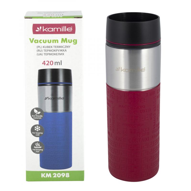 Термос Kamille Cortado 420 мл Червоний - фото 6 Термос Kamille Cortado 420 мл Червоний - фото 6