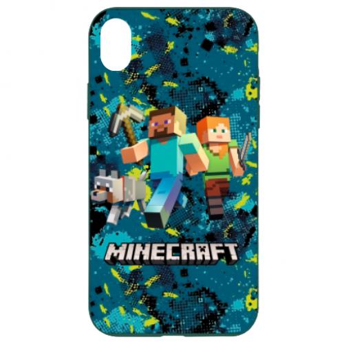 Чехол для iPhone XR Minecraft Steve Alex And Dog (6848293-16-134799)