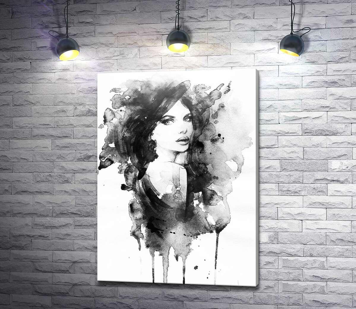 Картина ArtPoster Портрет красивої дівчини в акварелі 36x50 см Модуль №1 (004347)