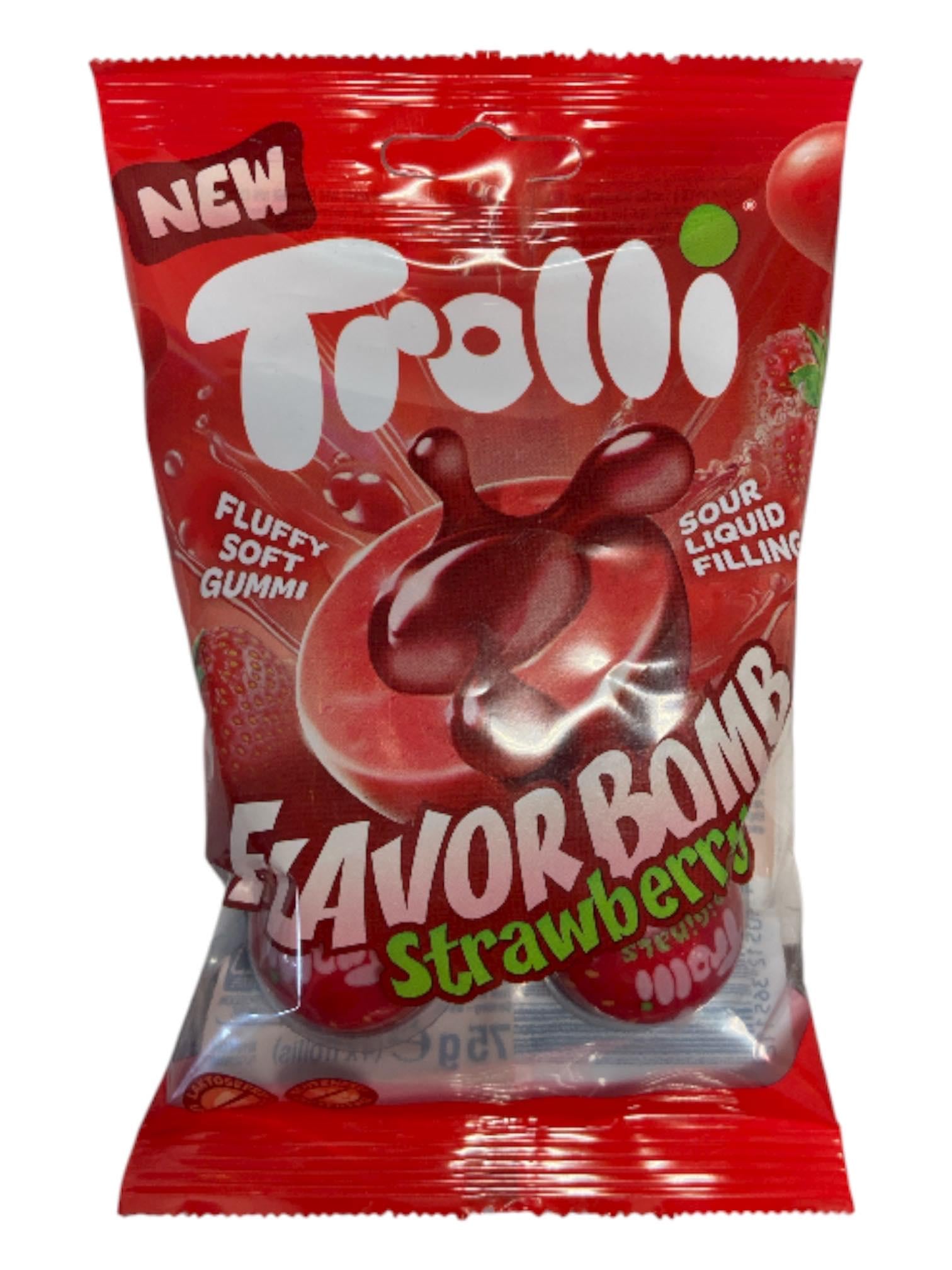 Желейные конфеты Trolli Бомба со вкусом клубники 75 г (60821)