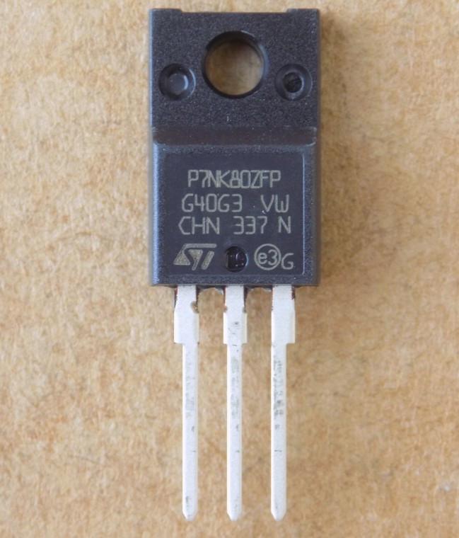 Транзистор STP7NK80ZFP 800V/7A (25671)