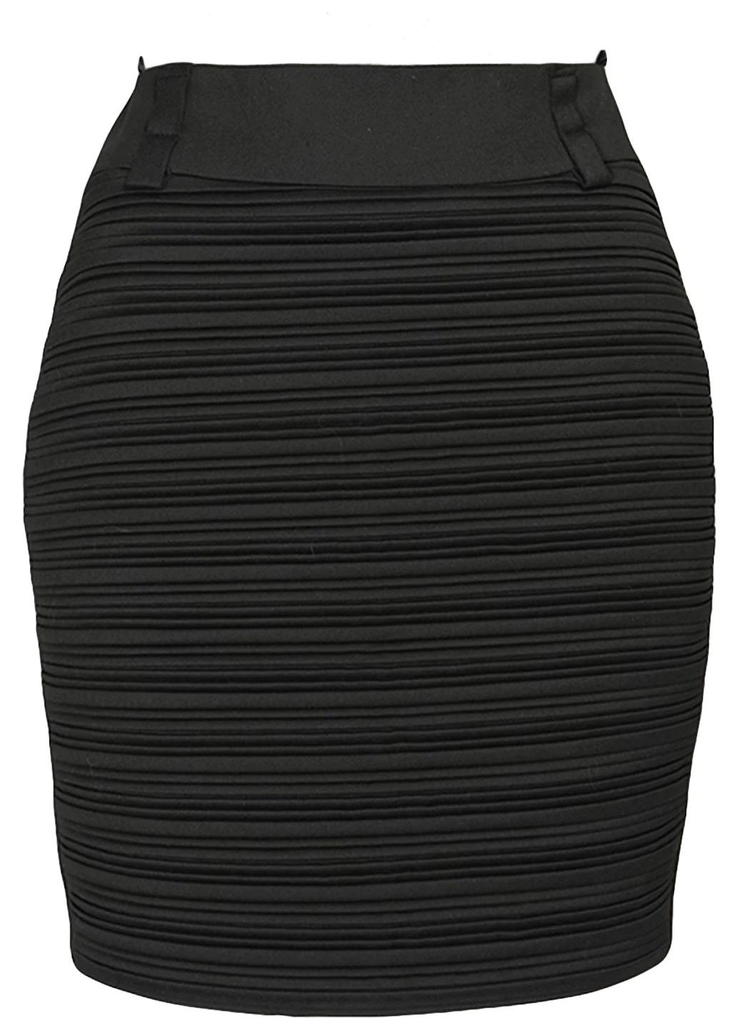 Юбка-мини офисная Lost City M-01 карандаш р. 42 Черный (17852451)