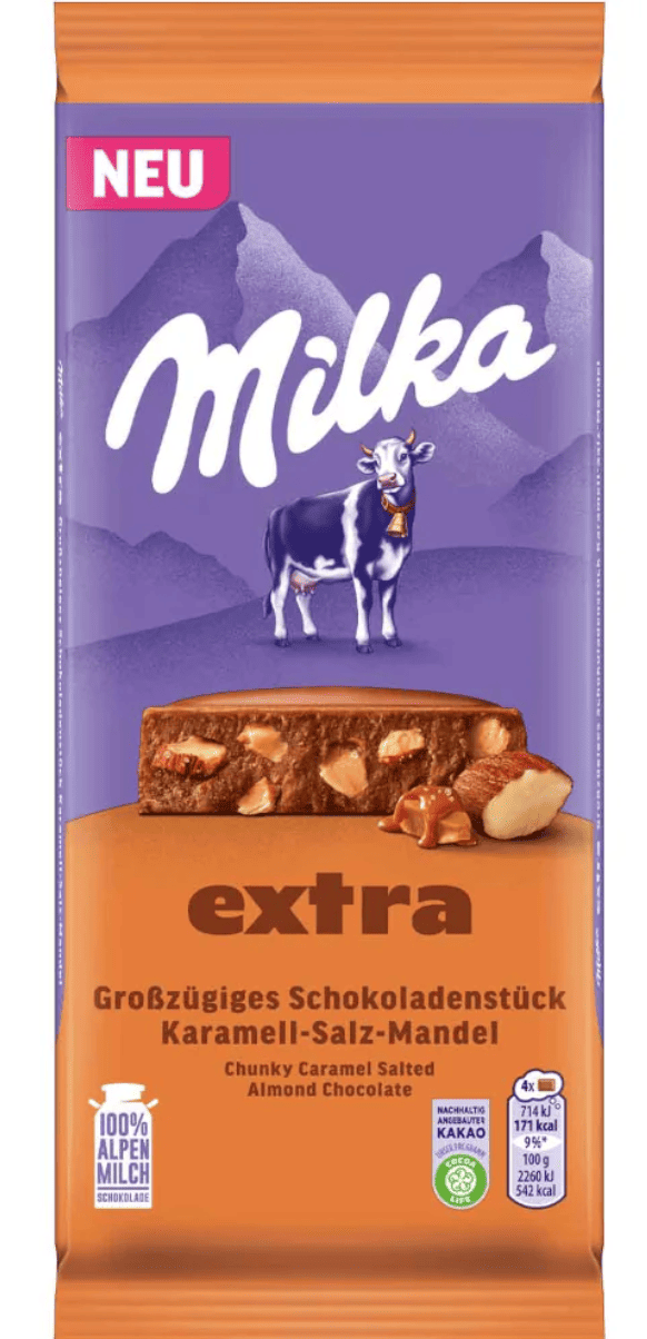 Шоколад Milka Extra Caramel Salt Almond 190 г (2822479423)