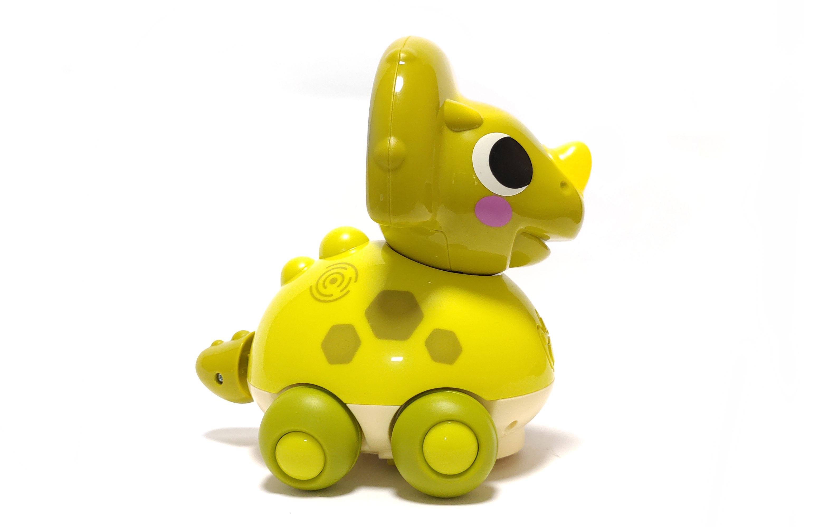 Каталка-динозаврик электронная Hola Toys музыкальная 18х12 см с подсветкой Зеленый (91530z) - фото 2