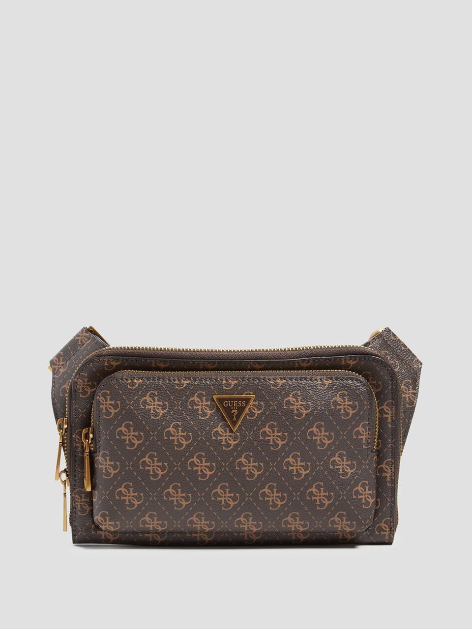 Поясная сумка мужская Guess Eco Milano Quattro G Flat Bum Bag Коричневый (78124542158)