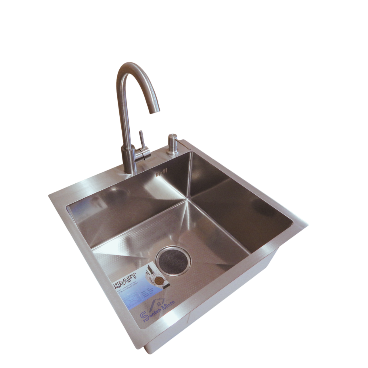 Комплект кухонной мойка Kraft KRF 5050 decor 3,0/1,0 мм (2337807285)